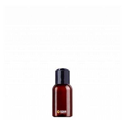 60 ml Toptan Amber Pet �i�e Siyah Disctop Kapak