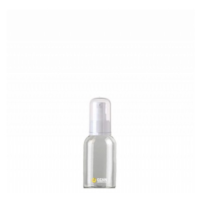 60 ml Toptan �effaf Boston Pet �i�e Beyaz Krem Pompas�