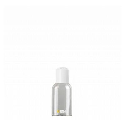60 ml Toptan �effaf Pet �i�e Beyaz Disctop Kapak