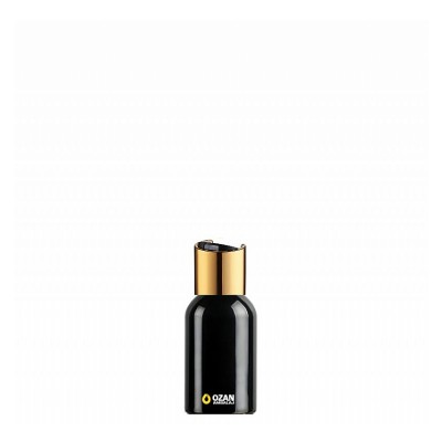 60 ml Toptan Siyah Pet �i�e Gold Siyah Disctop Kapak