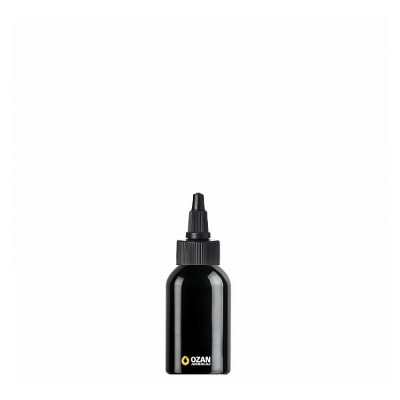 60 ml Toptan Siyah Pet �i�e Siyah Asans�r Kapak