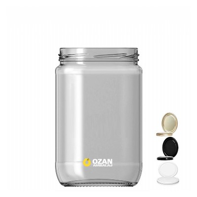 660 ml Pa�abah�e �effaf Konserve Kavanozu Metal Kapakl�