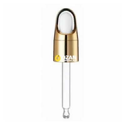 Cam Pipetli �i�ek Damlal�k Gold Metalize Y�z�k Beyaz Emzik
