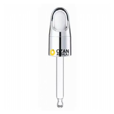 Cam Pipetli �i�ek Damlal�k G�m�� Metalize Y�z�k Beyaz Emzik