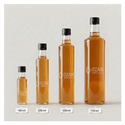 Toptan Sirke �i�esi 250 ml �effaf Dorika Kilitli Kapak