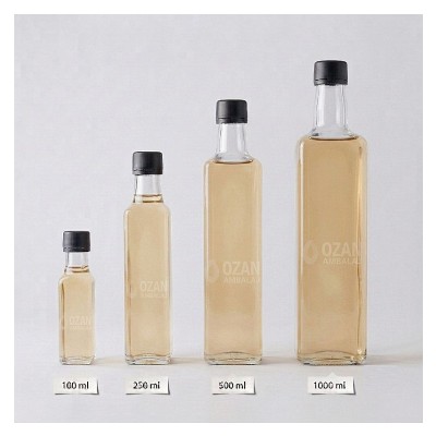 Toptan Sirke �i�esi 500 ml �effaf Marasca Kilitli Kapak
