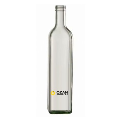 Toptan Zeytin Ya�� �i�esi 1000 ml �effaf Marasca Kare Kilitli Kapak