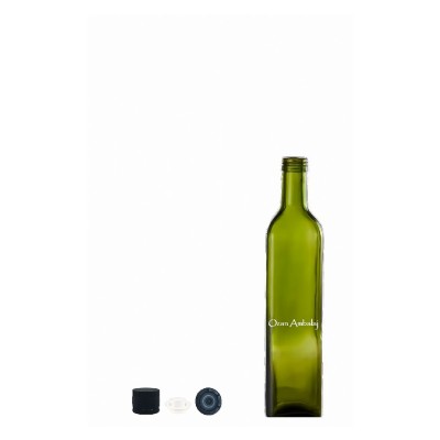 Toptan Zeytin Ya�� �i�esi 250 ml Ye�il Marasca Kare Kilitli Kapak